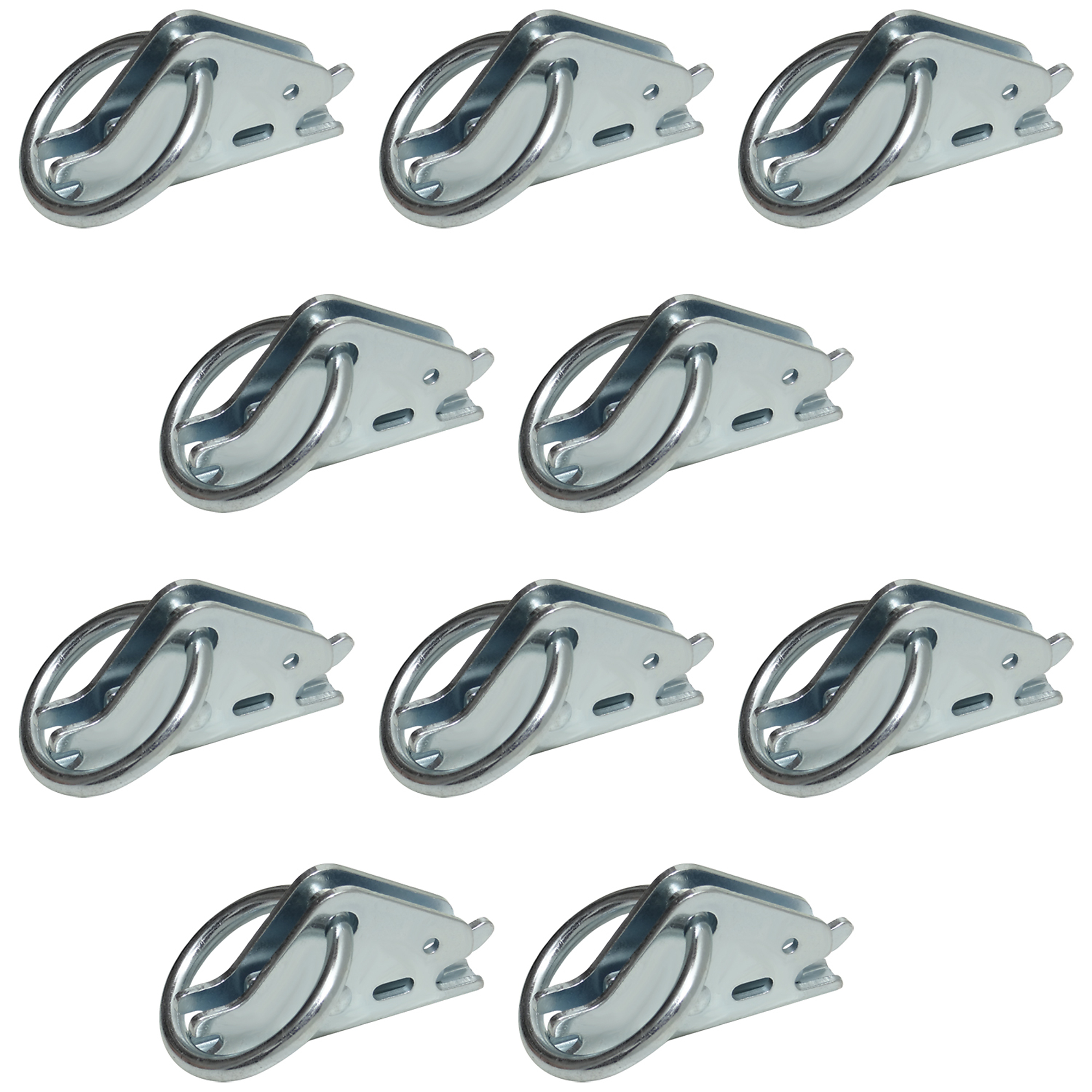 Snap-Loc E-Track O-Ring Multi-Purpose Tie-Downs - 10 Pcs, 1000 Lb. Working Load, Heavy-Duty Steel, Model# SLAEARI10